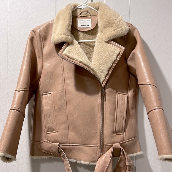 Zara Girls Youth Size 10 Leather Jacket - Picture 4 of 10